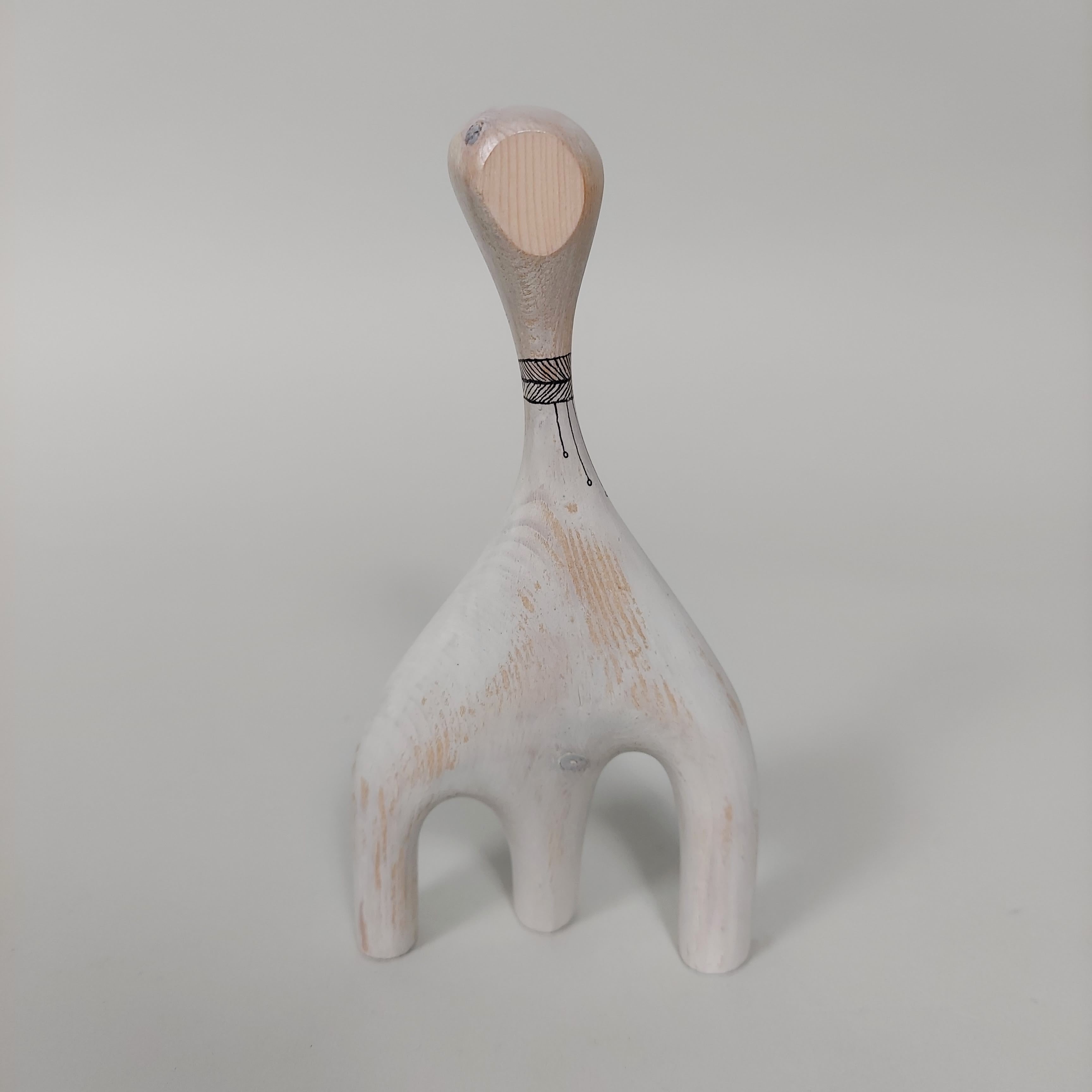 "White with Neckband, One Headed Friend" by Katie Hudnall