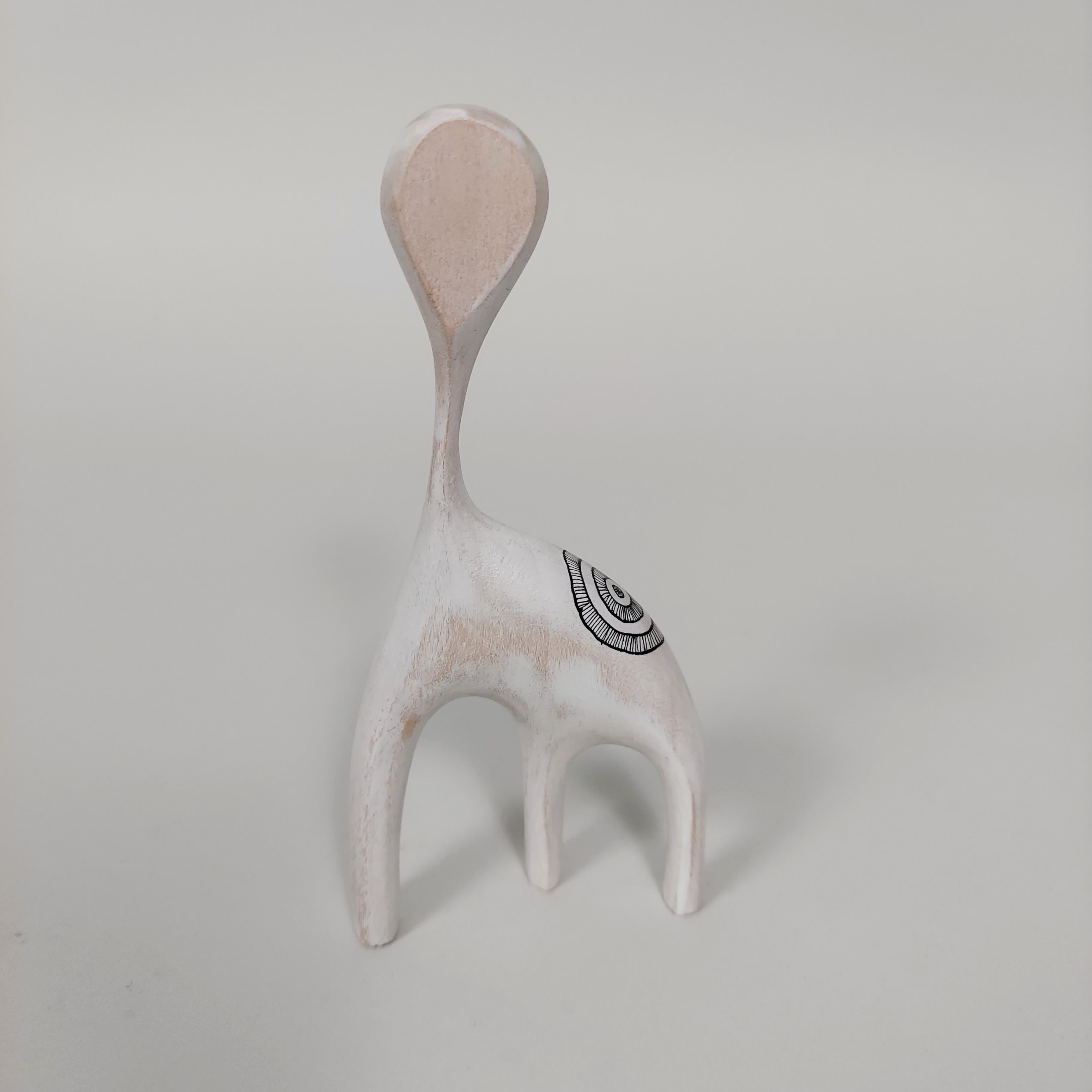 "White with Circle Tattoo One Headed Friend" by Katie Hudnall