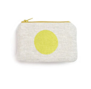 Dot Blockprint Linen Coin Purse