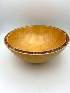 9.5" Colored Pencil Bradford Pear Bowl