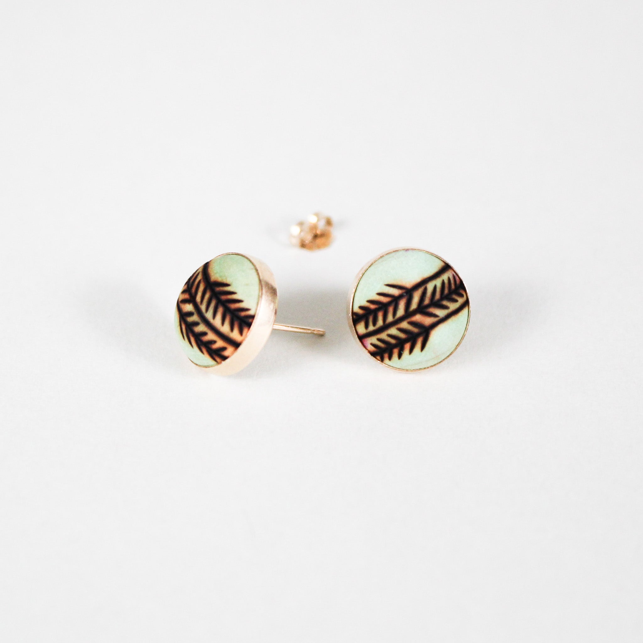 Green Arrow Stud Earrings