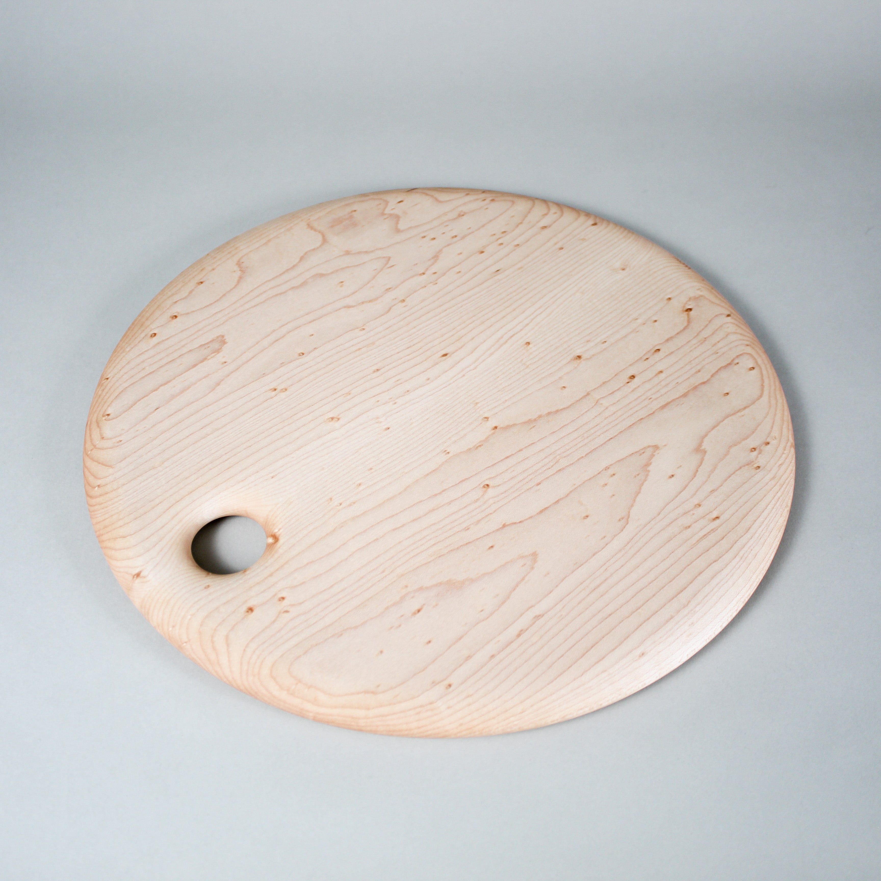 Bird's-eye Round Maple Bread Board 14"