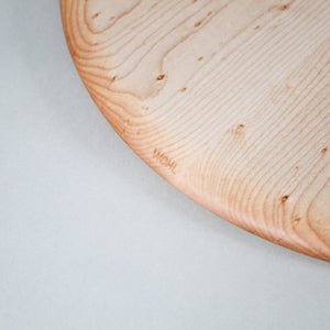 Bird's-eye Round Maple Bread Board 14"