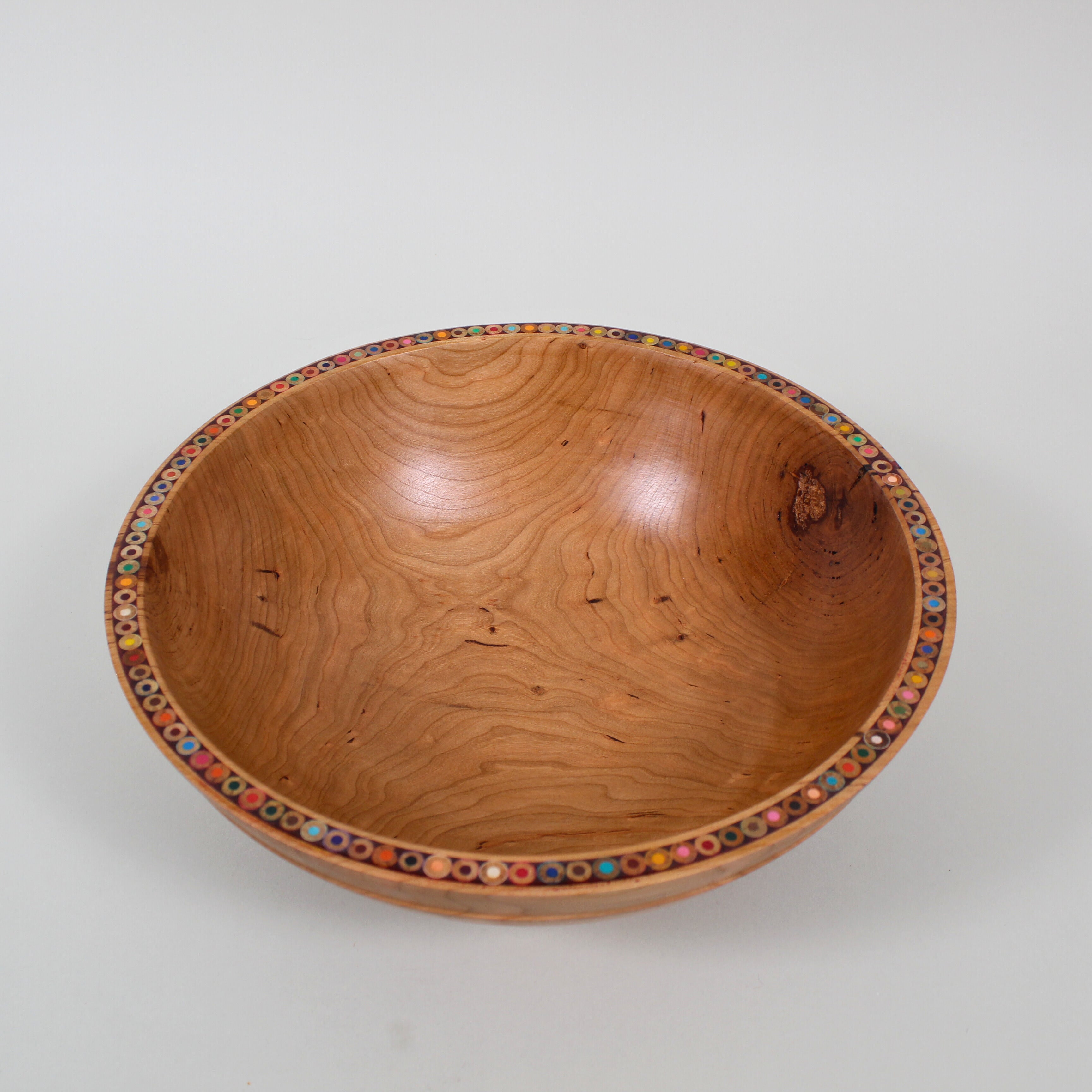 10.75" Colored Pencil Cherry Bowl