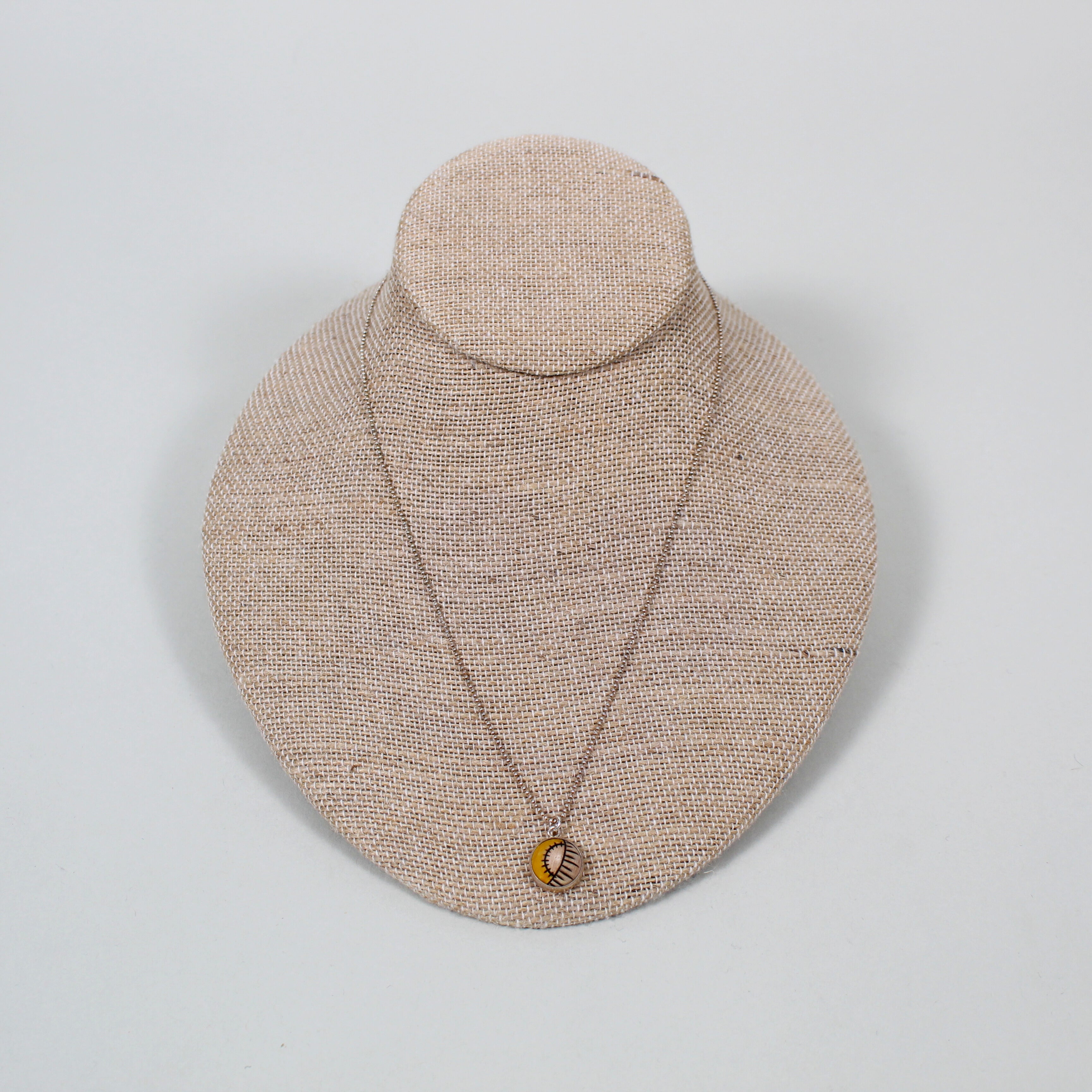 Yellow Semi-Circle Rays Necklace