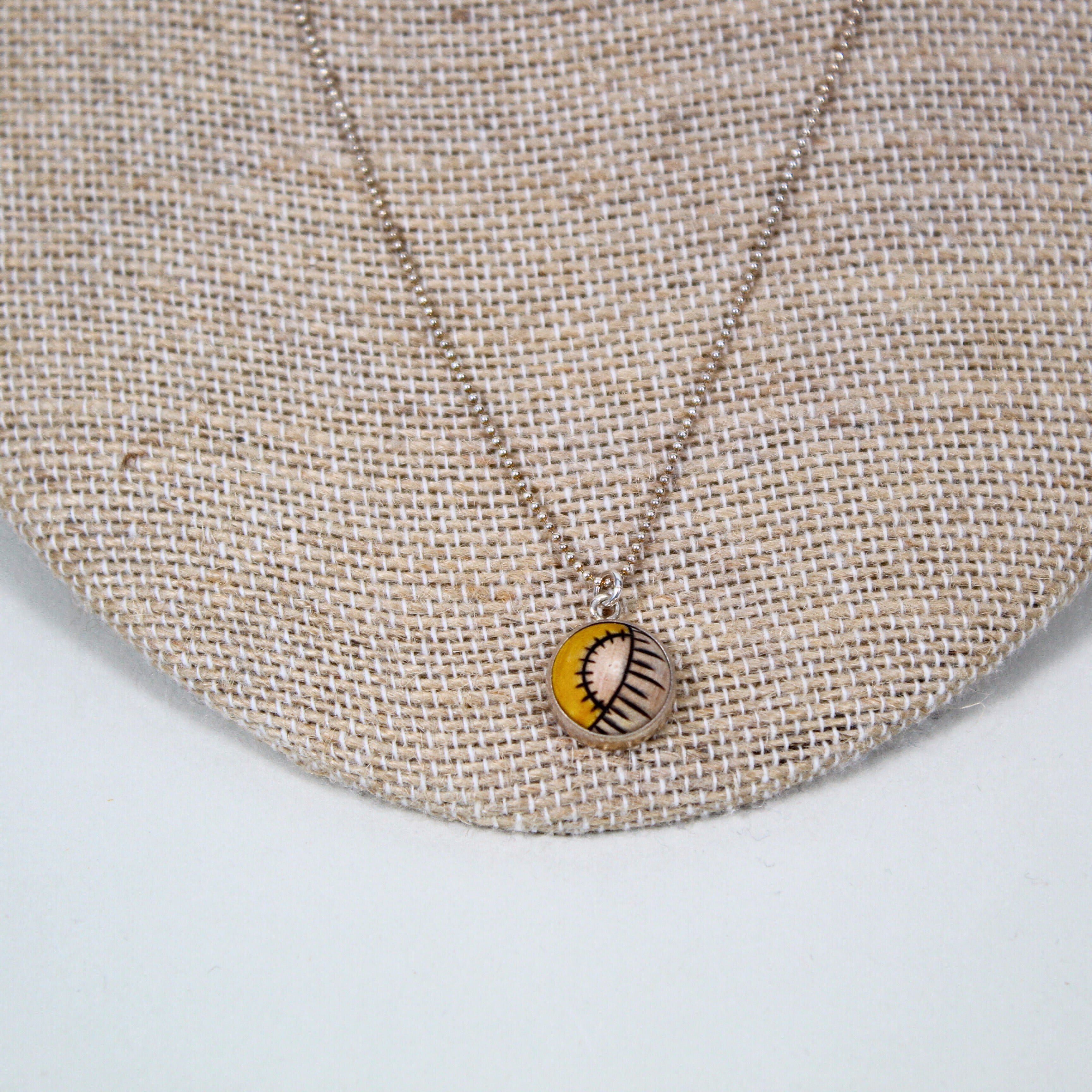 Yellow Semi-Circle Rays Necklace