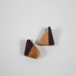 King Wood Stud Earrings