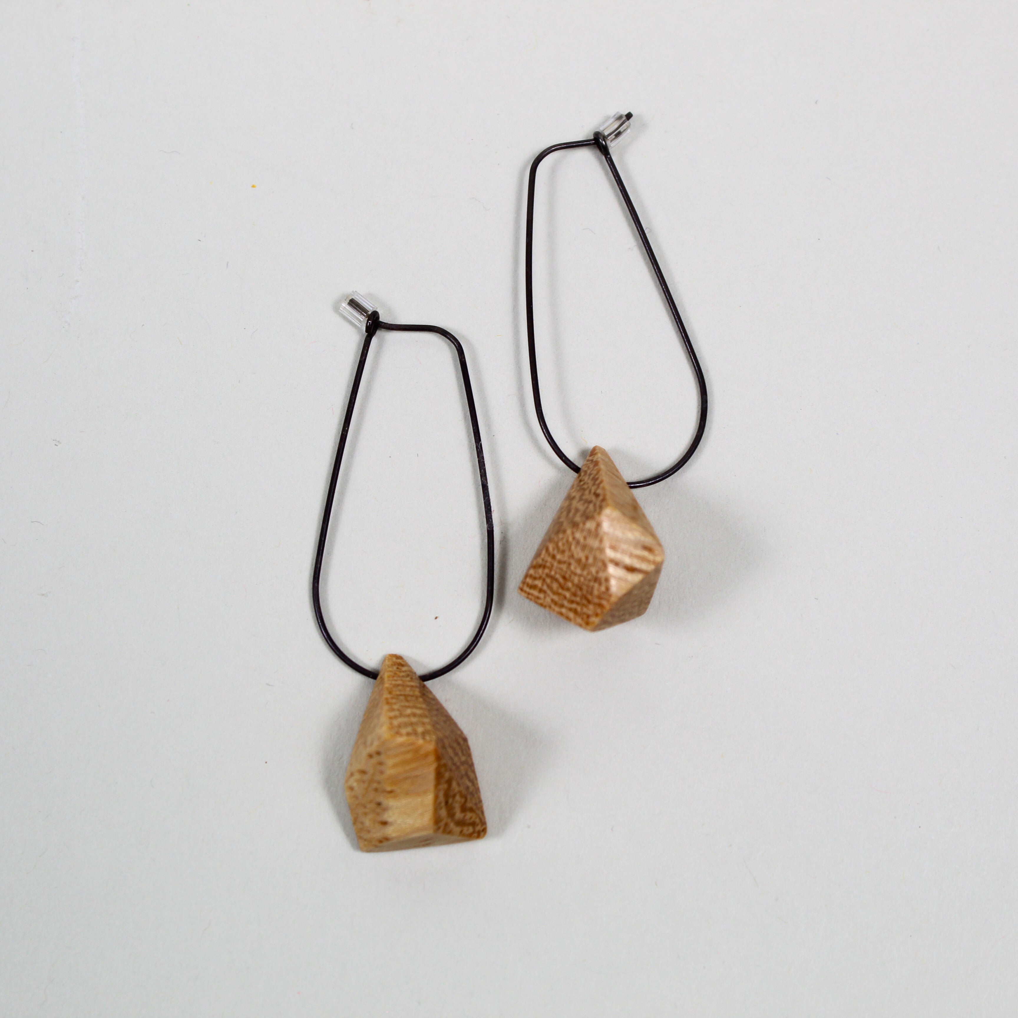 Lati Small Oxidized Tear Drop Earrings