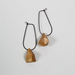 Lati Small Oxidized Tear Drop Earrings