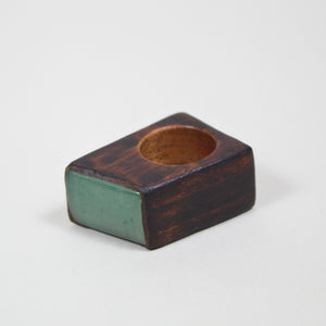 Alpa Sheth Studio Rectangle Wood & Stone Ring