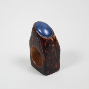 Alpa Sheth Studio Rectangle Wood & Stone Ring