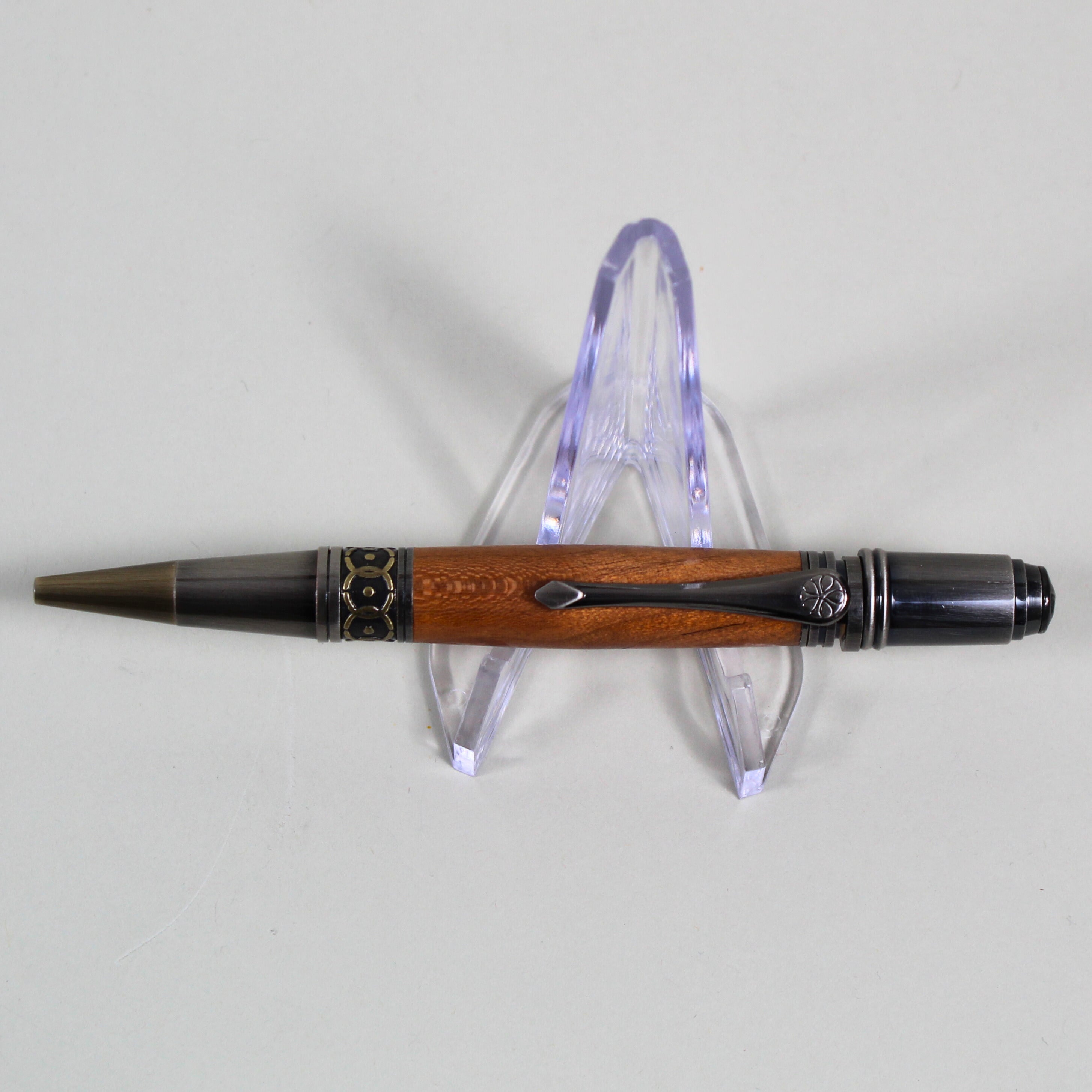 Individual Lathe-Turned Pen with Circular Designs