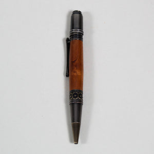 Individual Lathe-Turned Pen with Circular Designs