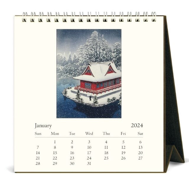 2024 Cavallini Japanese Woodblock Desk Calendar Museum for Art in Wood