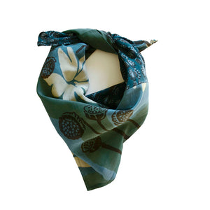 Block Print Bandana  - Head Square Scarf