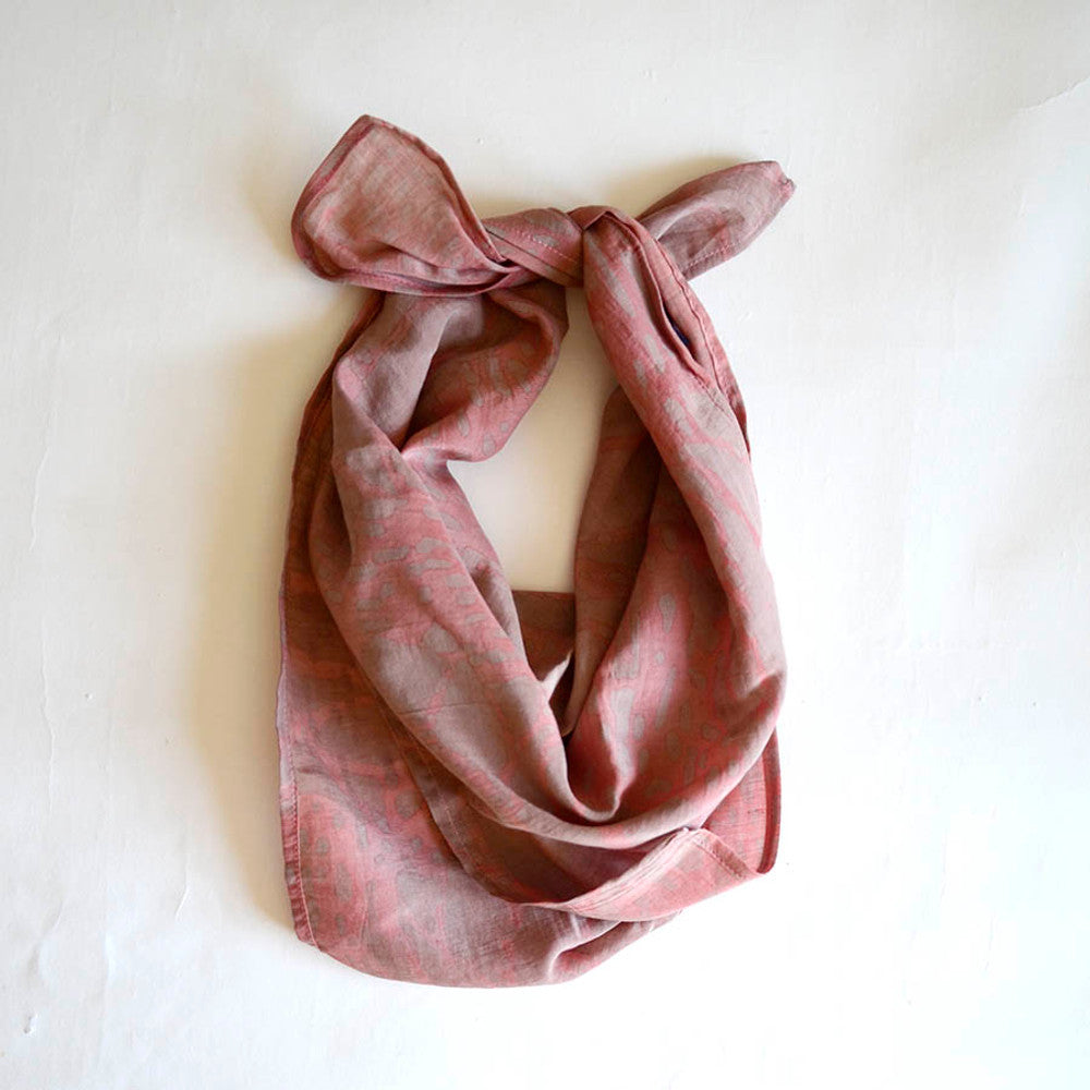 Block Print Bandana  - Head Square Scarf