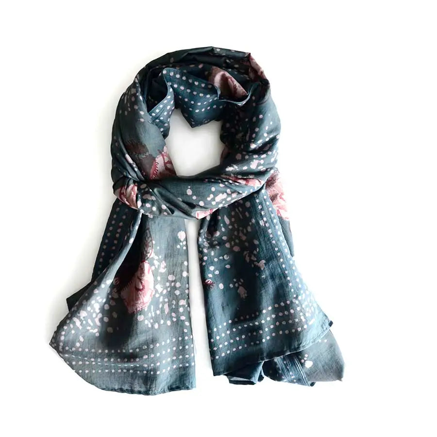Block Print Large Scarf