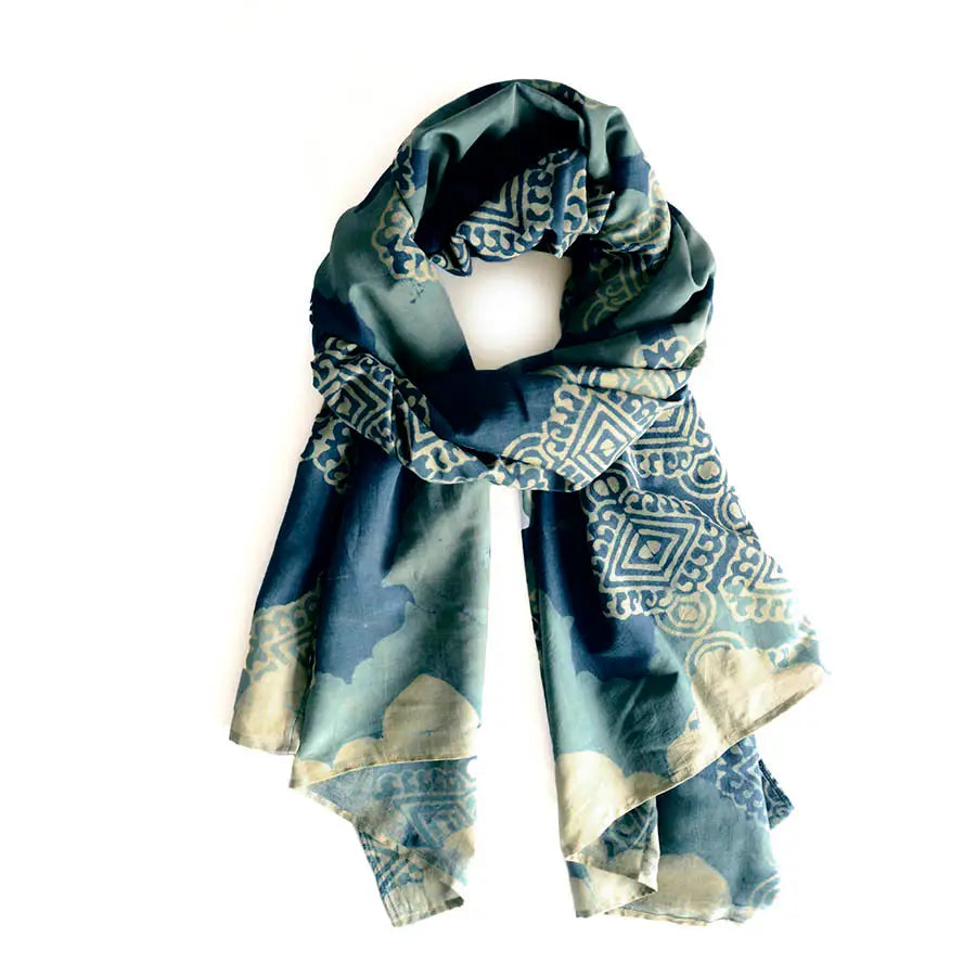 Block Print Large Scarf