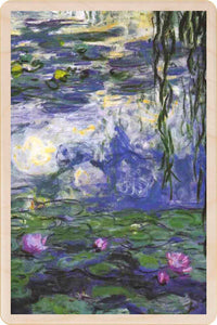 Monet Water Lilies Wooden Postcard
