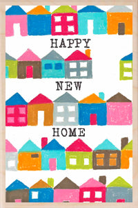 "Happy New Home" Wooden Postcard