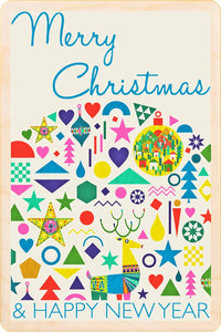 "Merry Christmas" Wooden Postcard