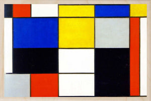 "Mondrian Composition" Wooden Postcard