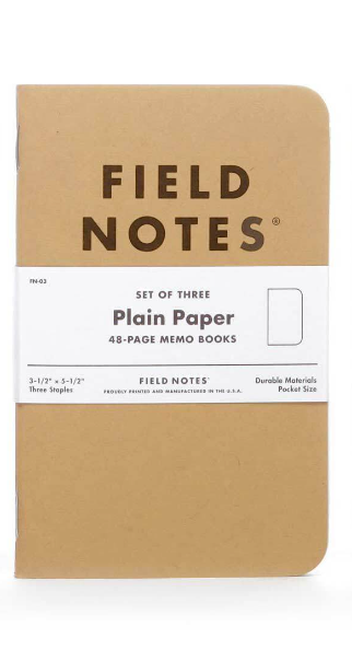 Field Notes Original Kraft Memo Book 3-Pack - Plain