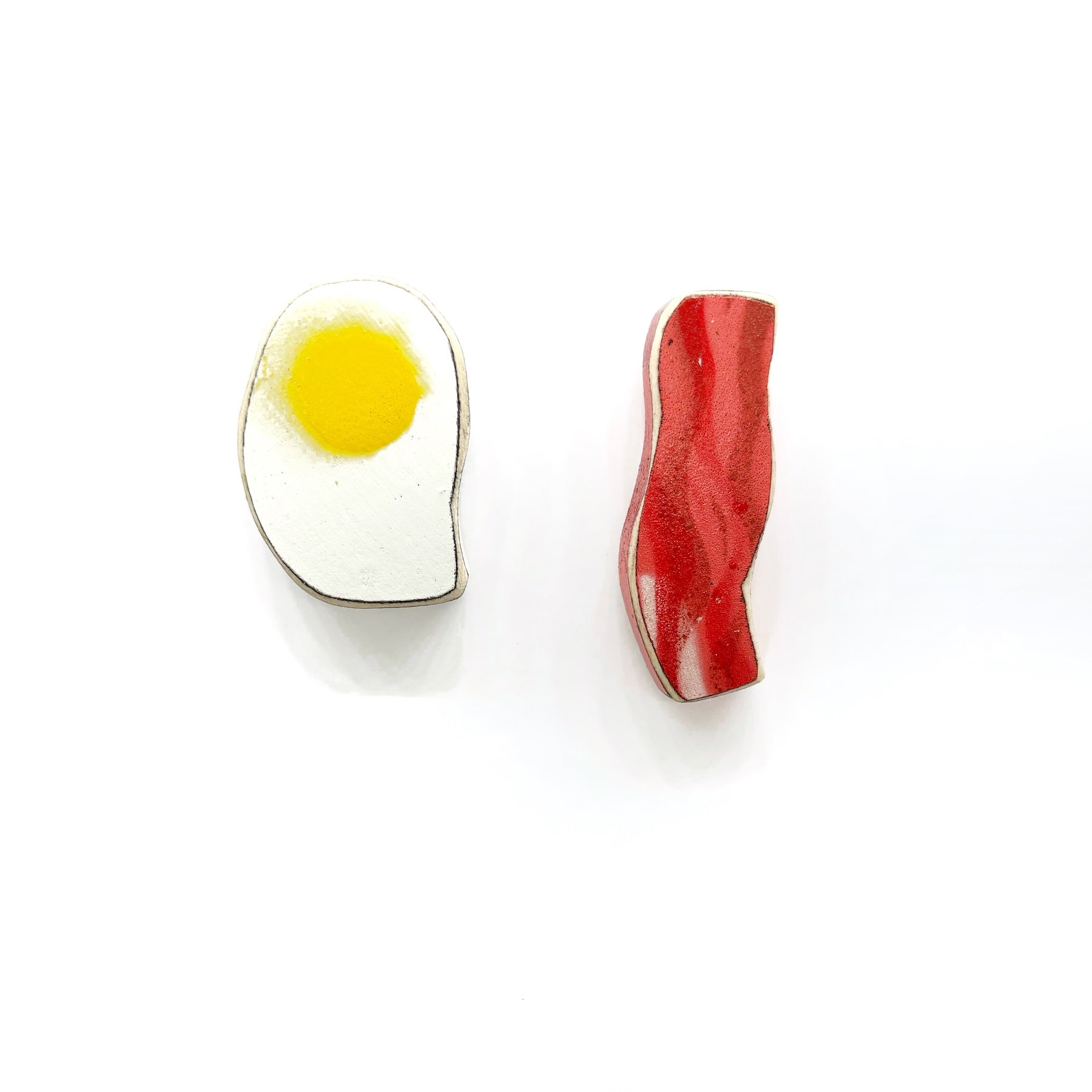"Bacon and Egg" Earrings