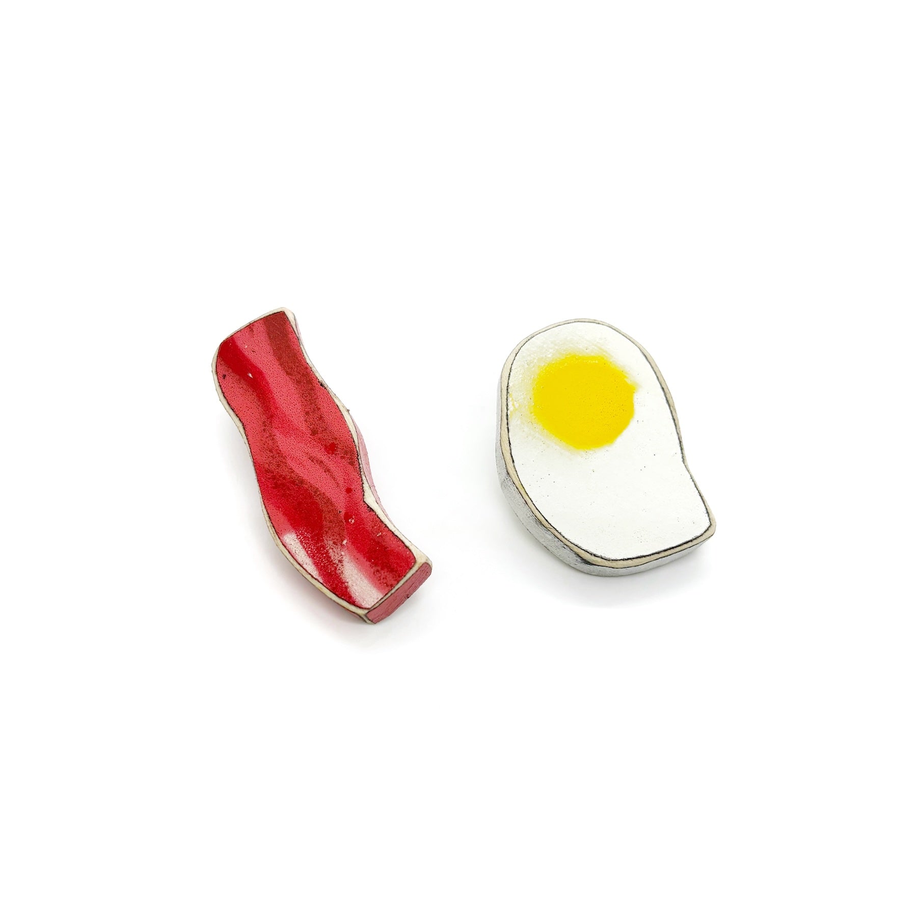 "Bacon and Egg" Earrings