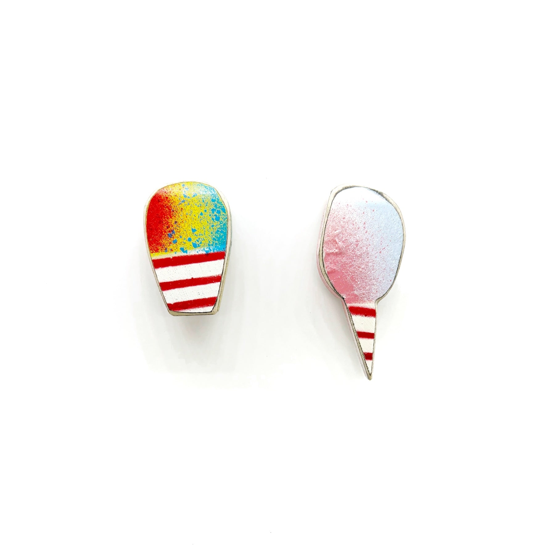 "Sno Cone and Cotton Candy" Earrings