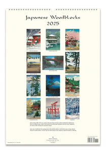 2025 Cavallini Japanese Woodblock Wall Calendar