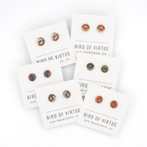 Circle Etch Stud Earrings