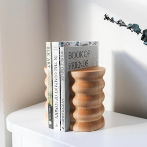 Maple Squiggle Bookends