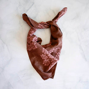 Block Print Bandana  - Head Square Scarf