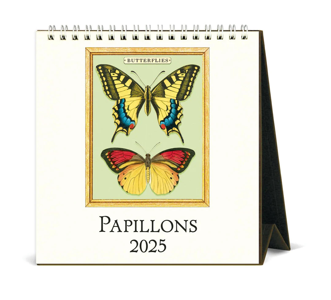 2025 Cavallini Papillons Desk Calendar