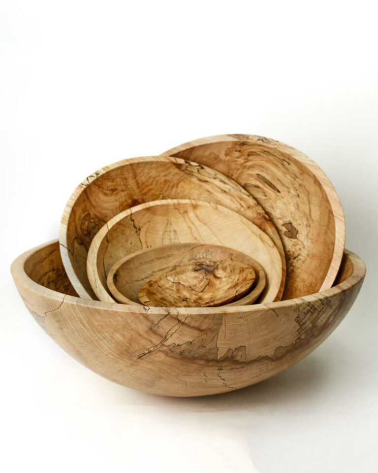 13" Spalted/Ambrosia Maple Round Bowl