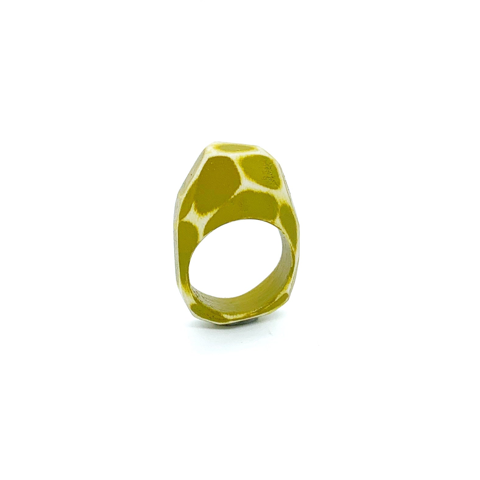 "Multifaceted" Ring (Olive Green)