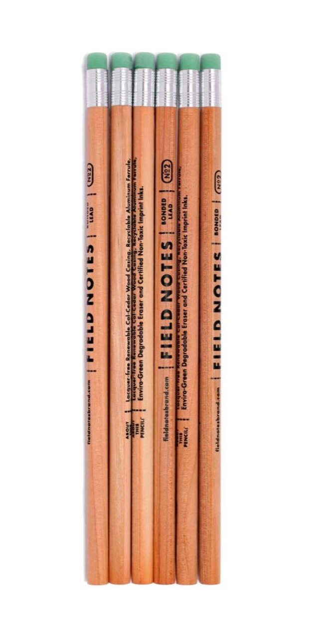 Field Notes Woodgrain 6 Lacquer-Free Pencils