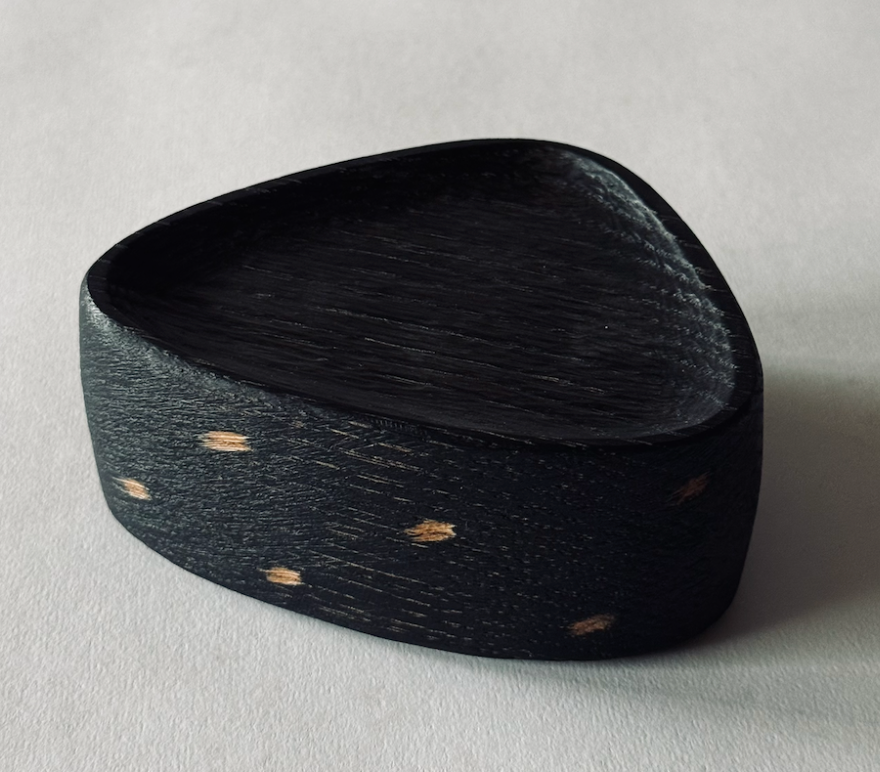 Small Ebonized Shallow Vessel