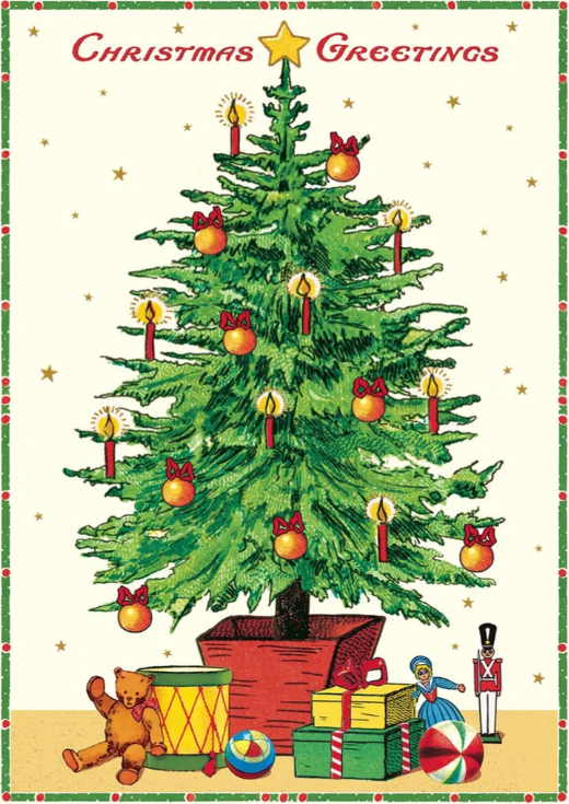 Cavallini Christmas Trees Greeting Card
