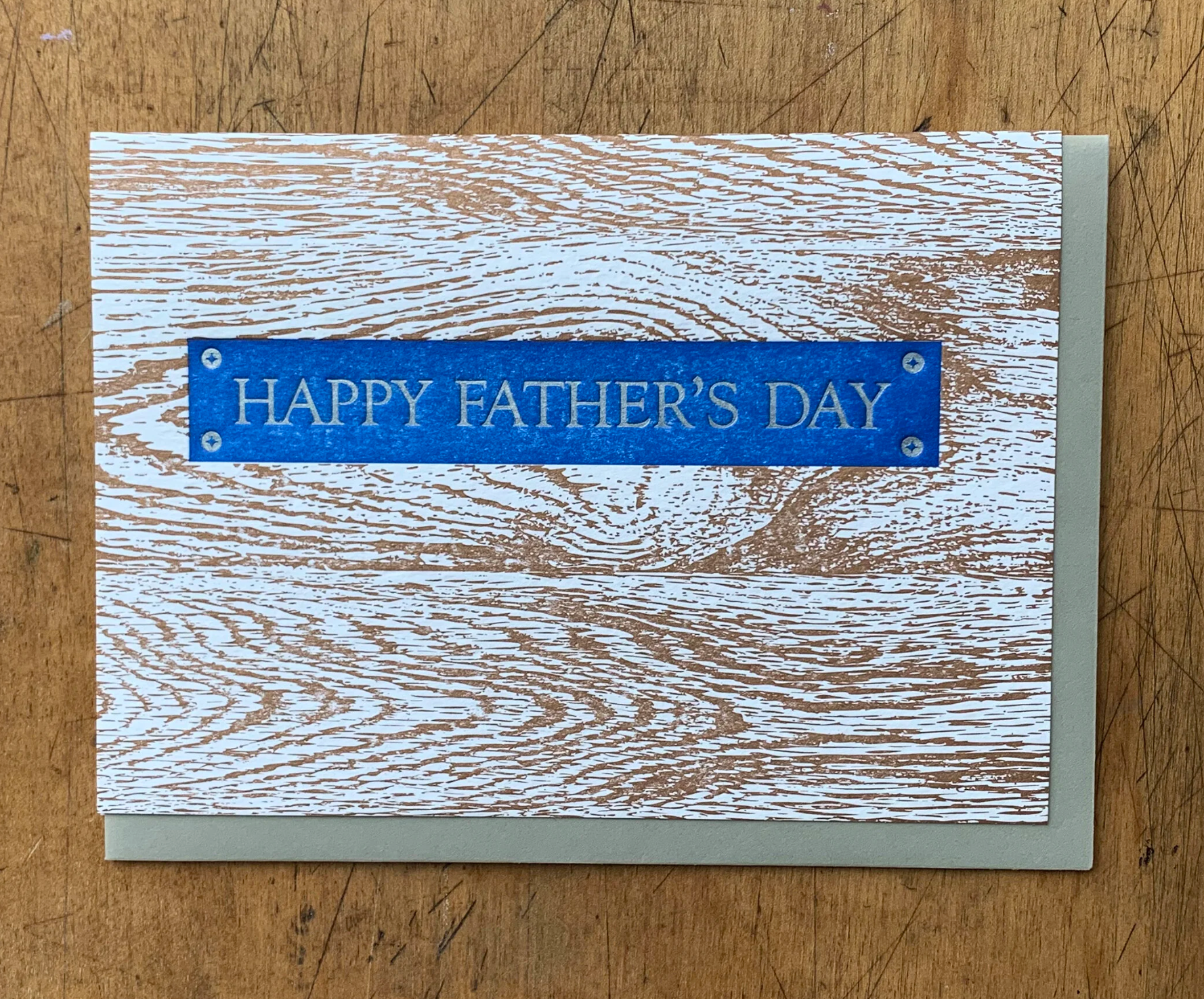 Happy Father's Day Wood Card
