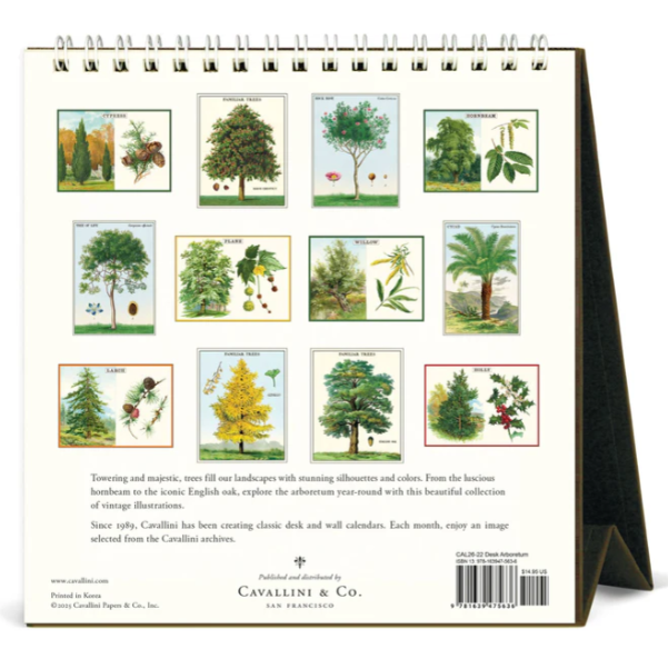 2026 Cavallini Arboretum Desk Calendar