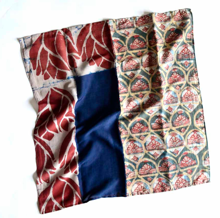 Block Print Bandana  - Square Scarf