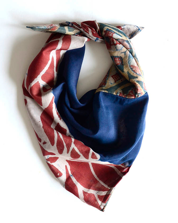 Block Print Bandana  - Square Scarf