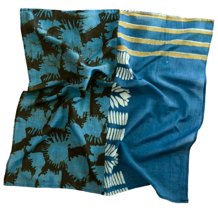 Block Print Bandana  - Square Scarf