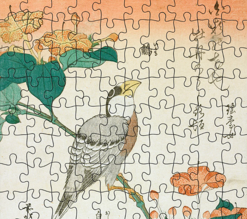 Hokusai 120-Piece Double-Sided Jigsaw Puzzle Set