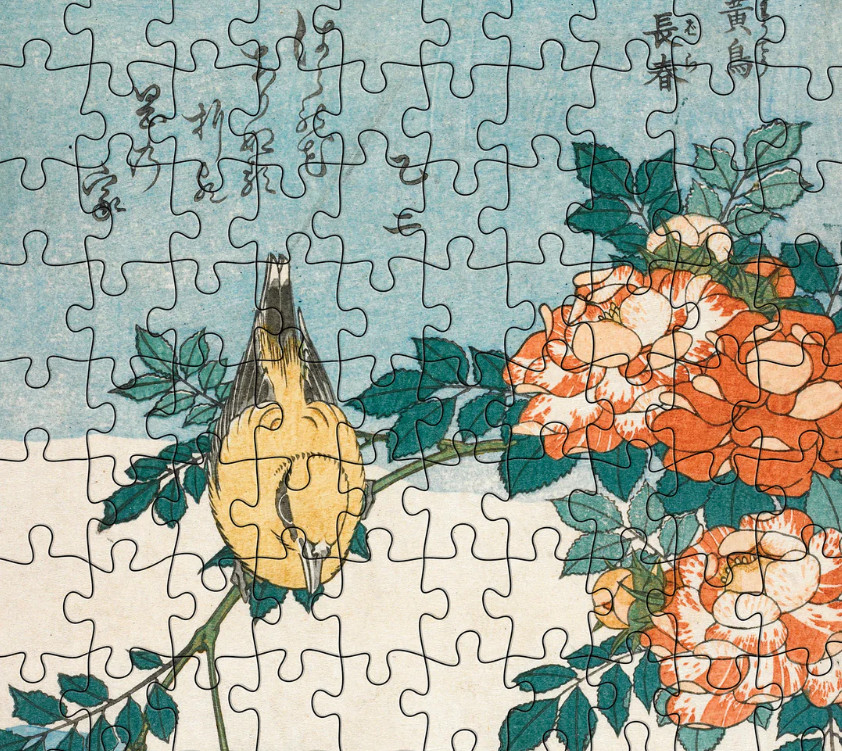 Hokusai 120-Piece Double-Sided Jigsaw Puzzle Set