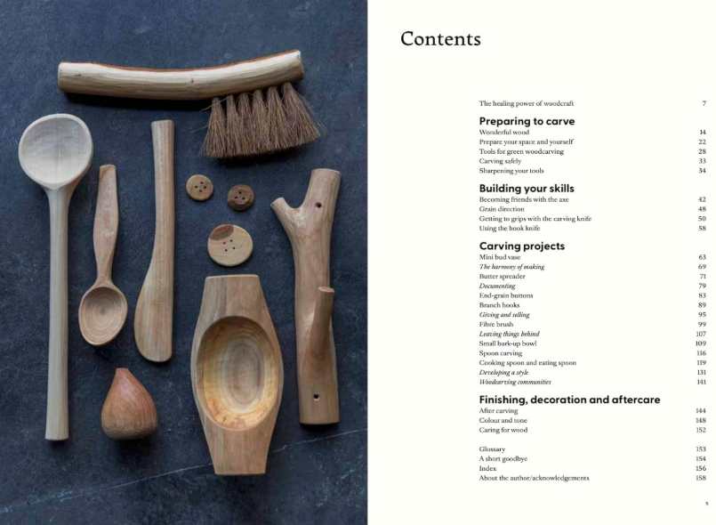 "The Green Wood Carver: Slow Woodcraft for Beginners" Book