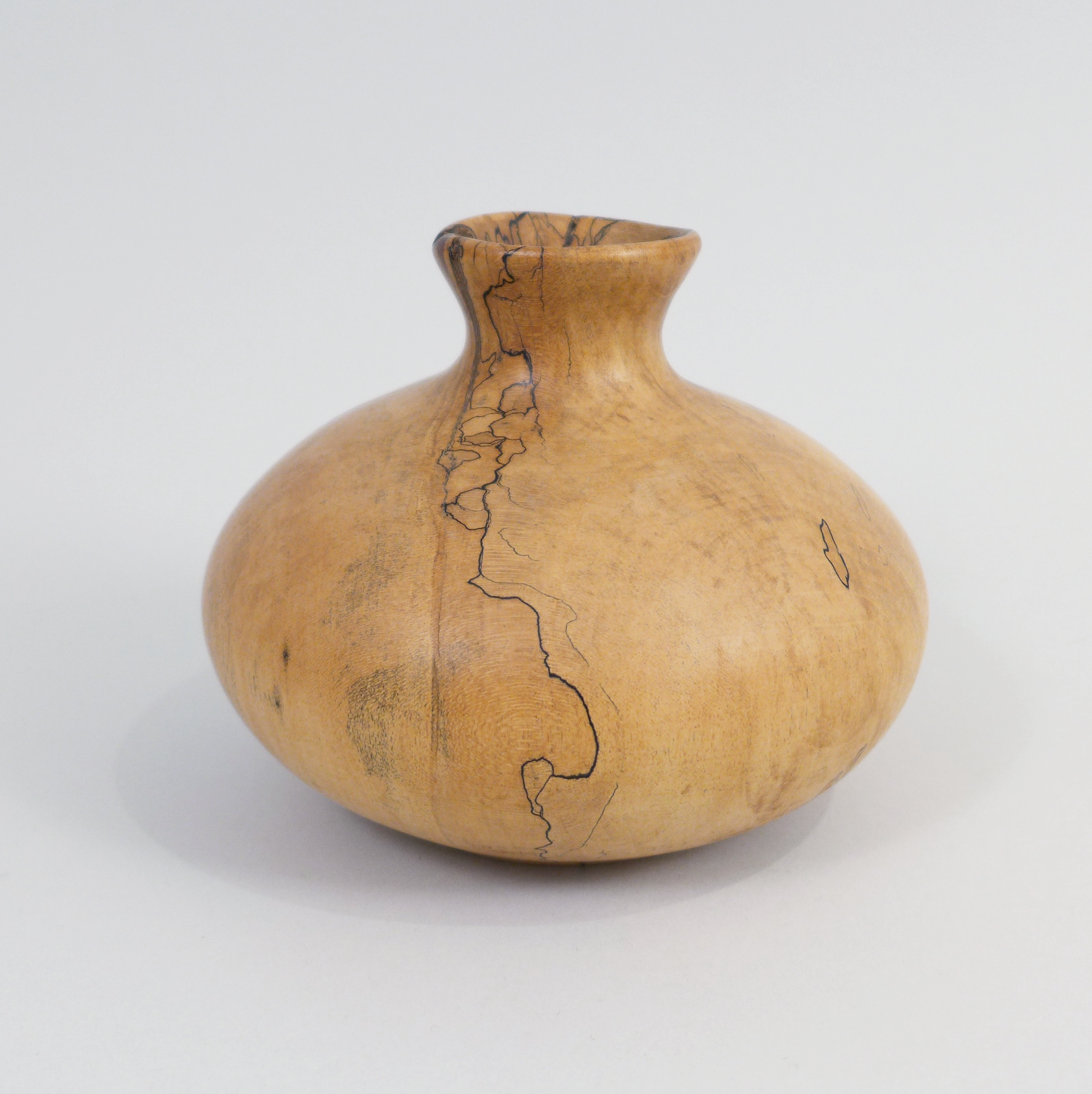 Wide Spalted Maple Burl Vessel, 1977