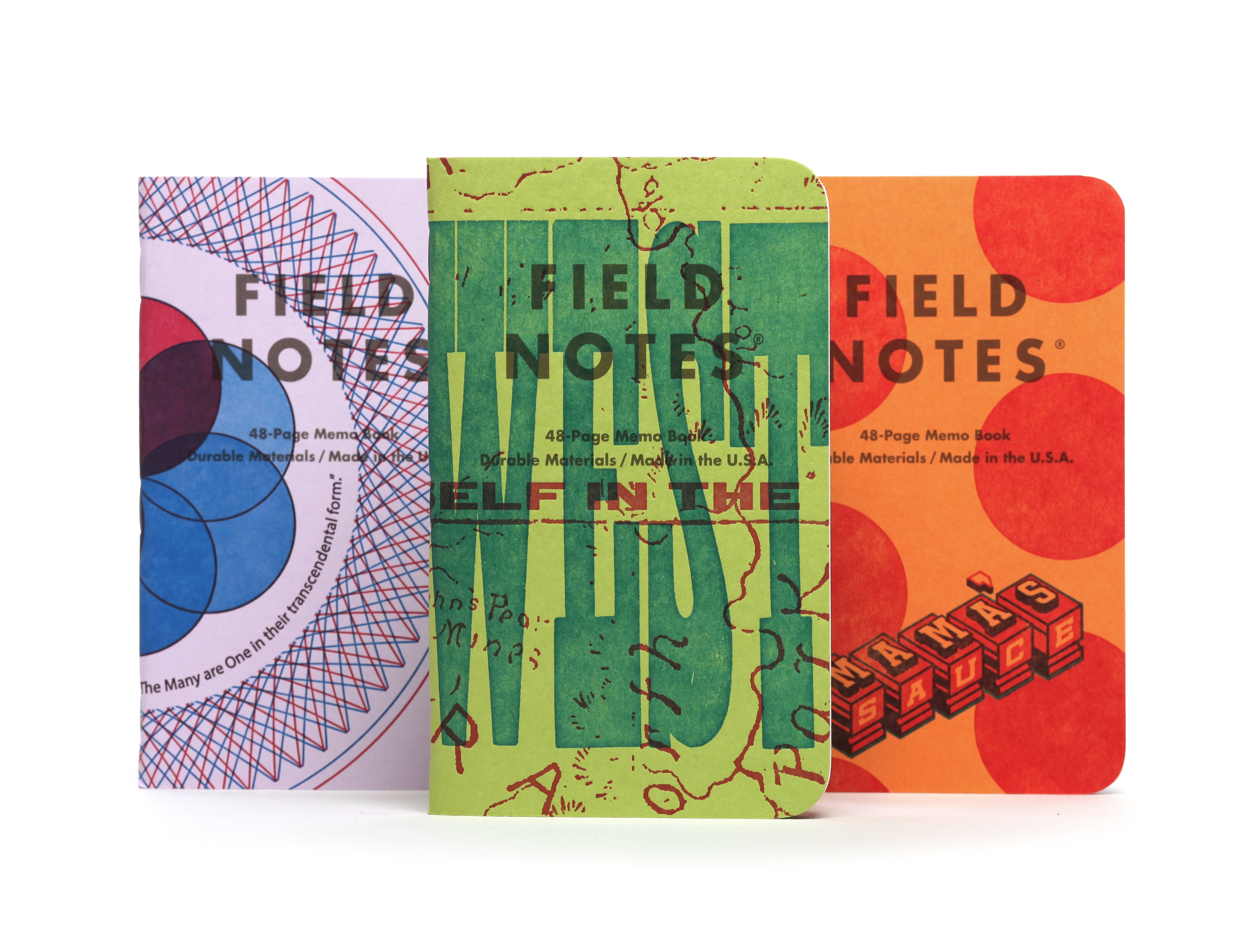 Field Notes United States of Letterpress Memo Book 3-Pack